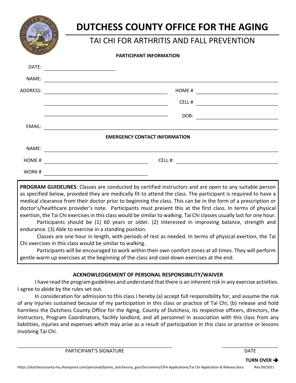 Tai Chi for Arthritis and Fall Prevention - Dutchess County, New York, Page 2