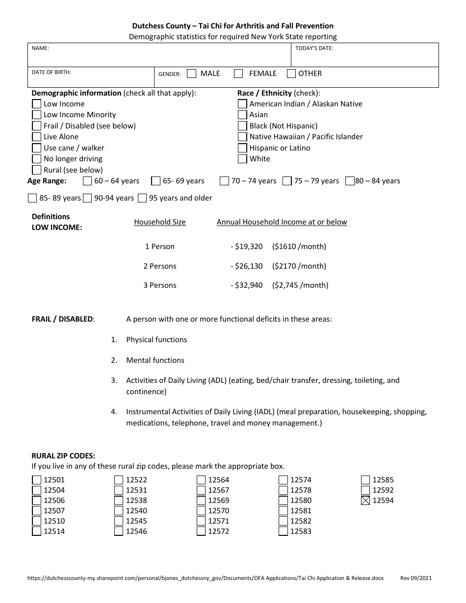 Tai Chi for Arthritis and Fall Prevention - Dutchess County, New York, Page 3