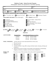 Senior Exercise Program Application - Dutchess County, New York, Page 3