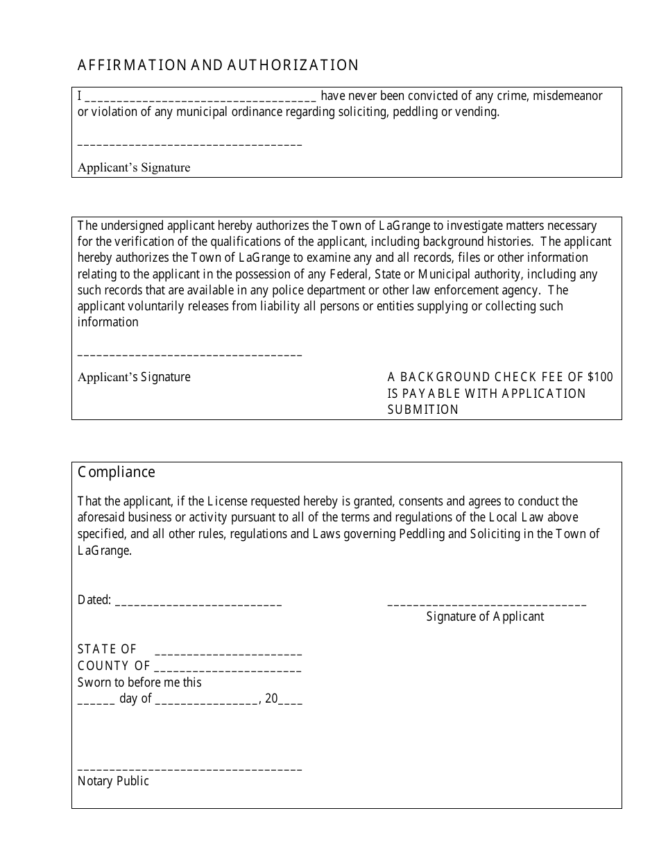 Vendor License - Town of LaGrange, New York, Page 3