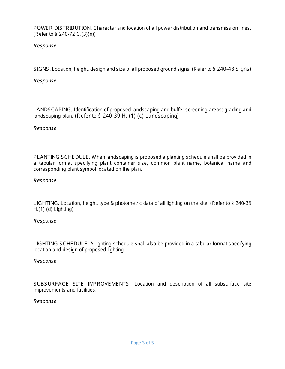 Town of LaGrange, New York Site Plan General Business (Gb) Supplemental
