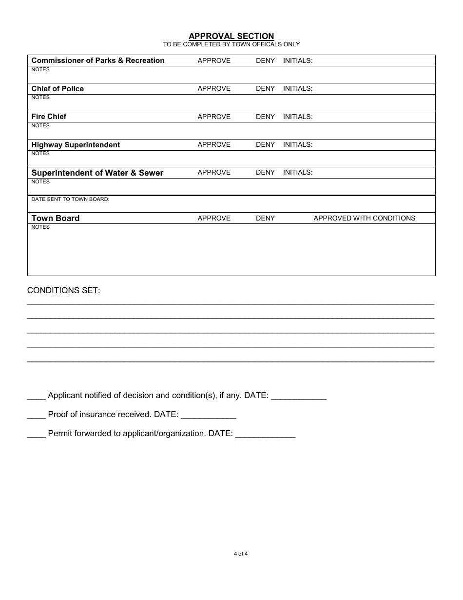 Town of seneca falls new york special events permit application fill