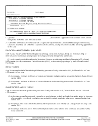 Form FL/E/FR-411 Declaration of Private Child Custody Recommending Counselor Regarding Qualifications - County of Sacramento, California