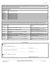 Form FL/E-CT-031 Request to Drop or Continue Hearing, Long Cause Hearing or Trial by Stipulation - County of Sacramento, California, Page 2
