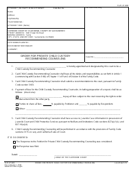 Document preview: Form FL/E-LP-603 Order for Private Child Custody Recommending Counseling - County of Sacramento, California