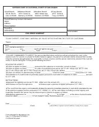 Form Sup. Ct.2 Civil Bench Warrant - County of San Joaquin, California