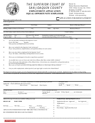 Employment Application Equal Opportunity Employer - County of San Joaquin, California, Page 2