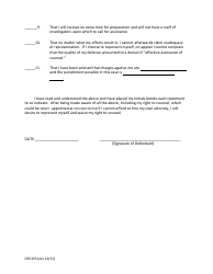 Form CRC353 Waiver of Counsel - Yolo County, California, Page 2
