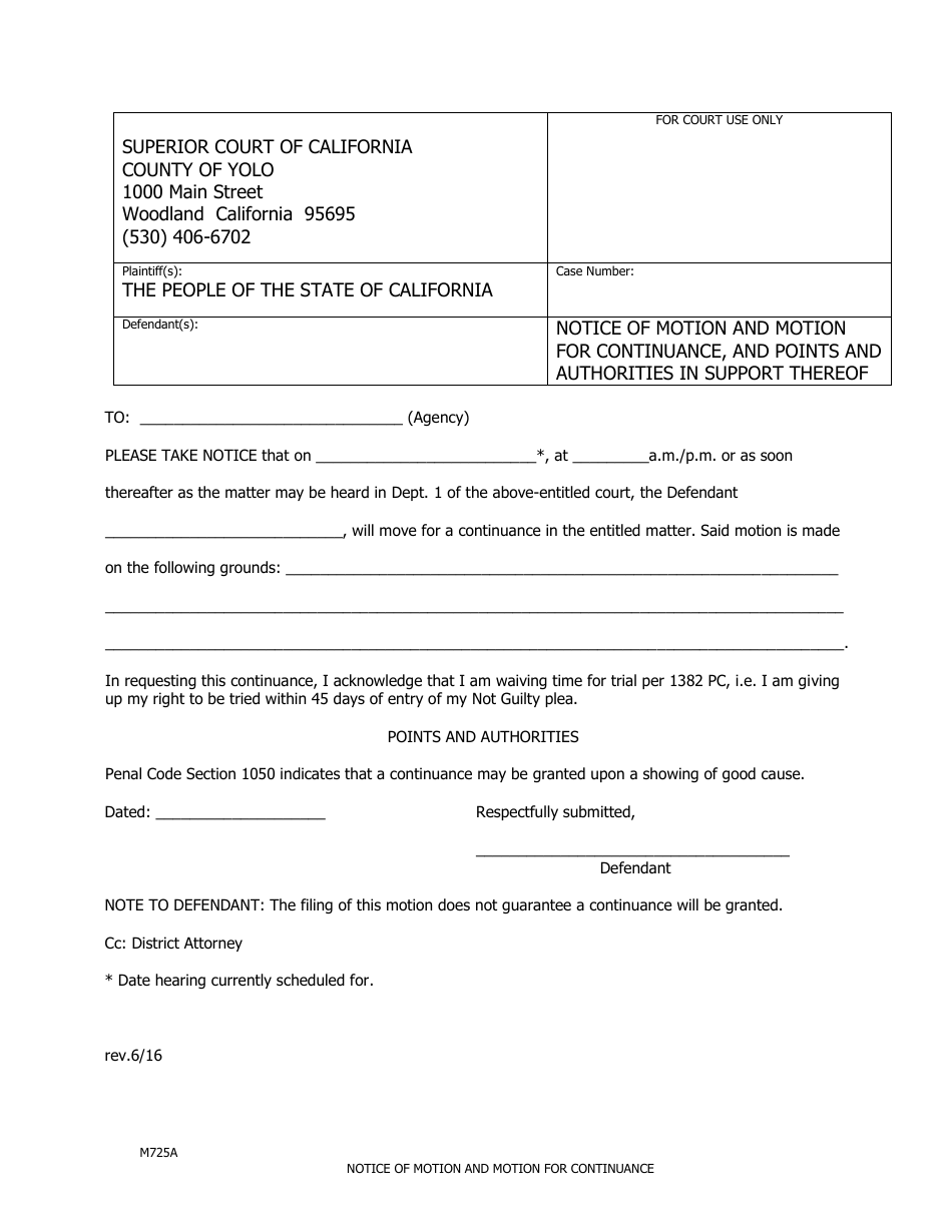 Form M725A - Fill Out, Sign Online and Download Fillable PDF, County of ...