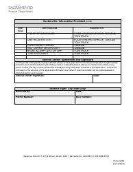 Form VEH1 Vehicle Permit Application - City of Sacramento, California, Page 2
