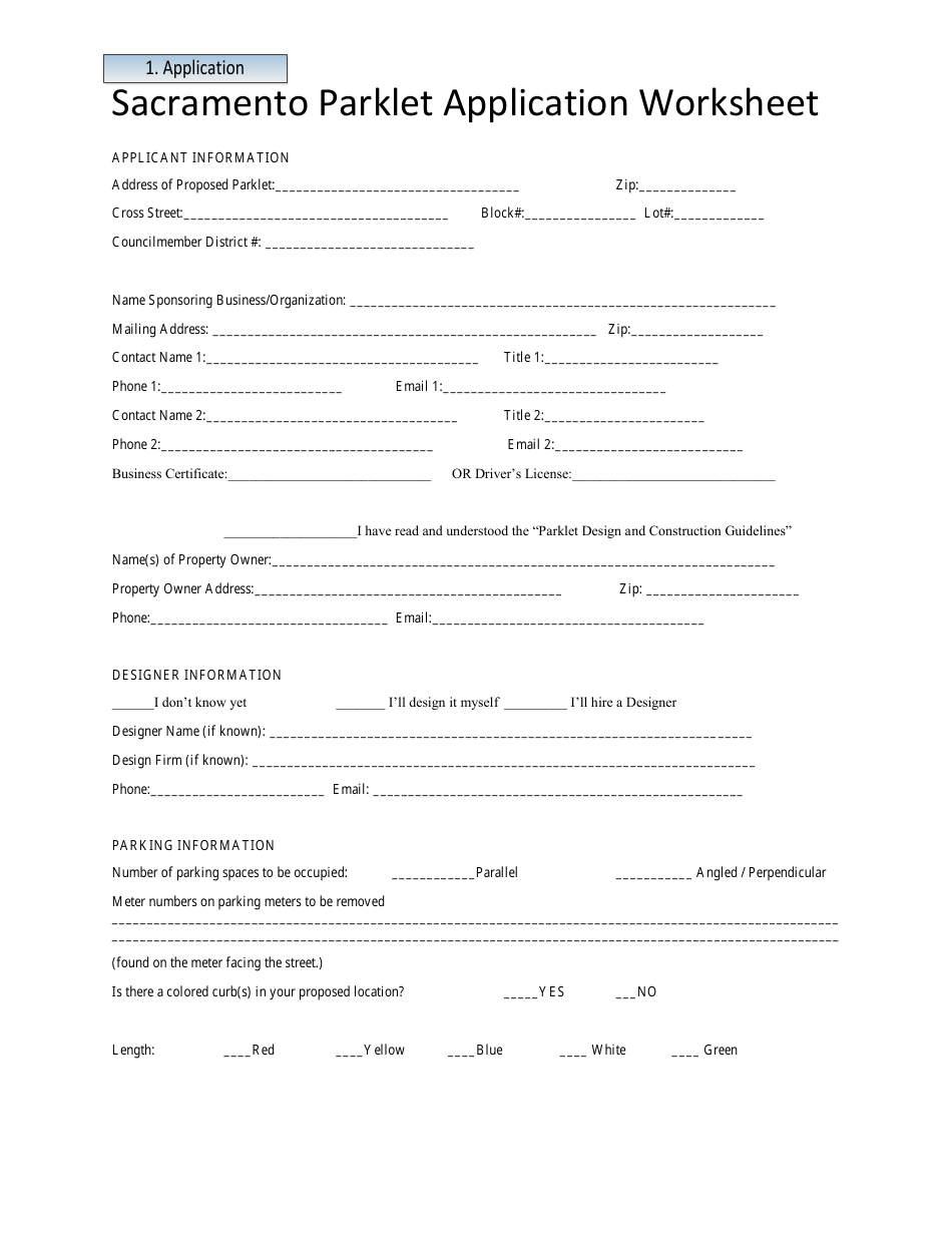 Parklet Application - City of Sacramento, California, Page 2
