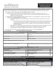 Document preview: Non-exclusive Commercial Solid Waste Collection Franchise Application - City of Sacramento, California