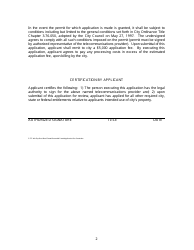 Application for Revocable Permit for Telecommunications Installation on City-Owned Real Property - City of Sacramento, California, Page 2