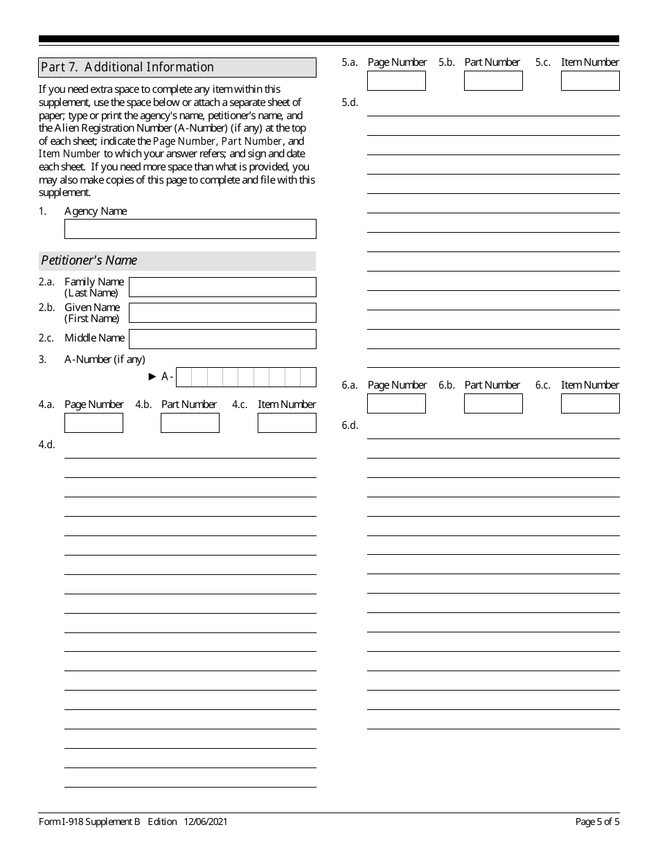 USCIS Form I-918 Supplement B - Fill Out, Sign Online And Download ...