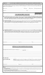 Form DS-2123 Determination of Unreasonable Hardship Exception to Accessibility Requirements - City of San Diego, California, Page 2