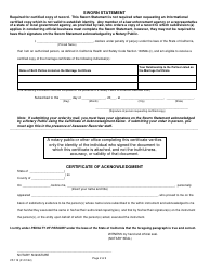 Form VS113 Application for Certified Copy of a Non-confidential Public Marriage Certificate - City and County of San Francisco, California, Page 2