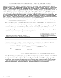 Form VS113 Application for Certified Copy of a Non-confidential Public Marriage Certificate - City and County of San Francisco, California (English/Filipino), Page 3