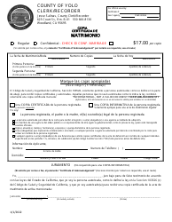 Document preview: Matrimonio - Yolo County, California (Spanish)