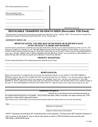 Revocable Transfer on Death Deed - Yolo County, California