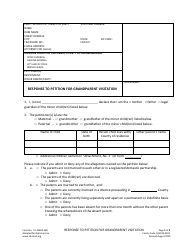 Form 13-19824-360 Response to Petition for Grandparent Visitation - County of San Bernardino, California