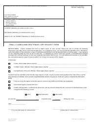 Document preview: Form 13-16360-360 Small Claims/Landlord Tenant Copy Request Form - County of San Bernardino, California
