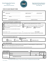 &quot;Covid-19 Leave Request Form&quot; - City and County of San Francisco, California