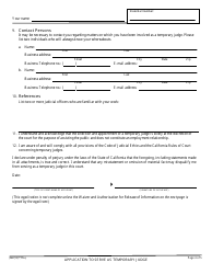 Application to Serve as Temporary Judge - County of San Bernardino, California, Page 4