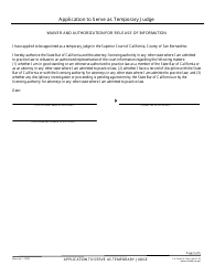 Application to Serve as Temporary Judge - County of San Bernardino, California, Page 5