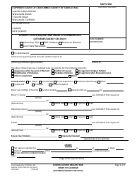 Form SUPJV002 &quot;Juvenile Justice Request and Order to Calendar Case (Attorney/Agency Use Only)&quot; - County of Santa Cruz, California