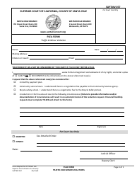 Form SUPTMV057 &quot;Plea Form - Traffic &amp; Minor Violation&quot; - County of Santa Cruz, California