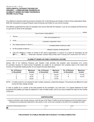 Form BOE-236-A &quot;Supplemental Affidavit for Boe-236 Housing - Lower-Income Households Eligibility Based on Family Household Income (Yearly Filing)&quot; - Santa Cruz County, California