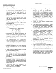 Encroachment Permit Form - City of Manteca, California, Page 2