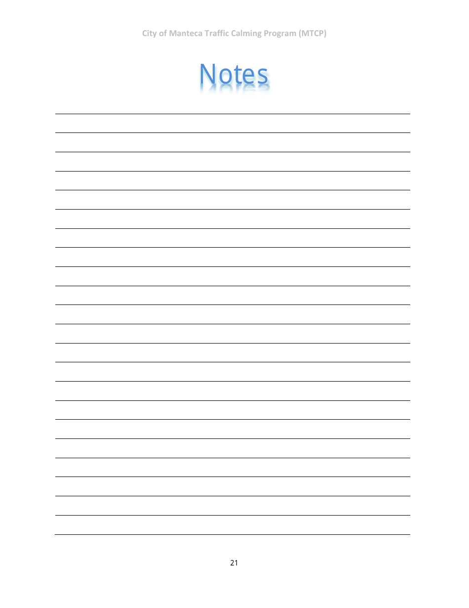 Section 5 Traffic Calming Request Form - City of Manteca, California, Page 5