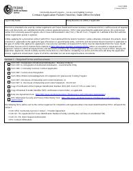 Form 5830 Contract Application Packet Checklist, State Office Enrolled - Texas