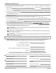 Form REC-SMC-012011 Transfer Tax Affidavit - County of San Mateo, California, Page 2