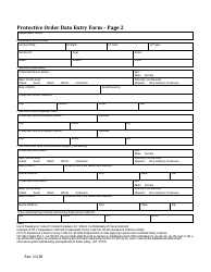 Tcic Protective Order Data Entry Form - Collin County, Texas, Page 2