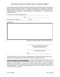 Approval for Exceeding Travel Expense Limits - South Carolina