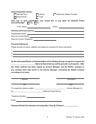 National Guard Armory Rental Application - South Carolina, Page 3