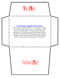 Document preview: A2 Envelope Template With Instructions