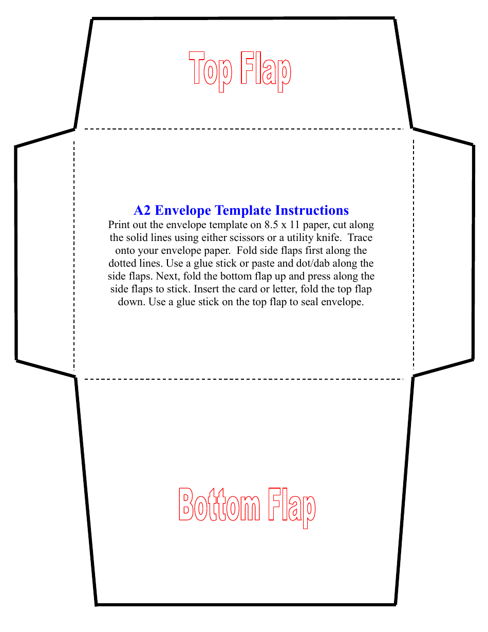 A2 Envelope Template With Instructions Download Printable PDF ...