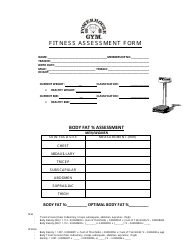 Fitness Assessment Form - Powerhouse Gym