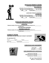 Fitness Assessment Form - Powerhouse Gym, Page 2