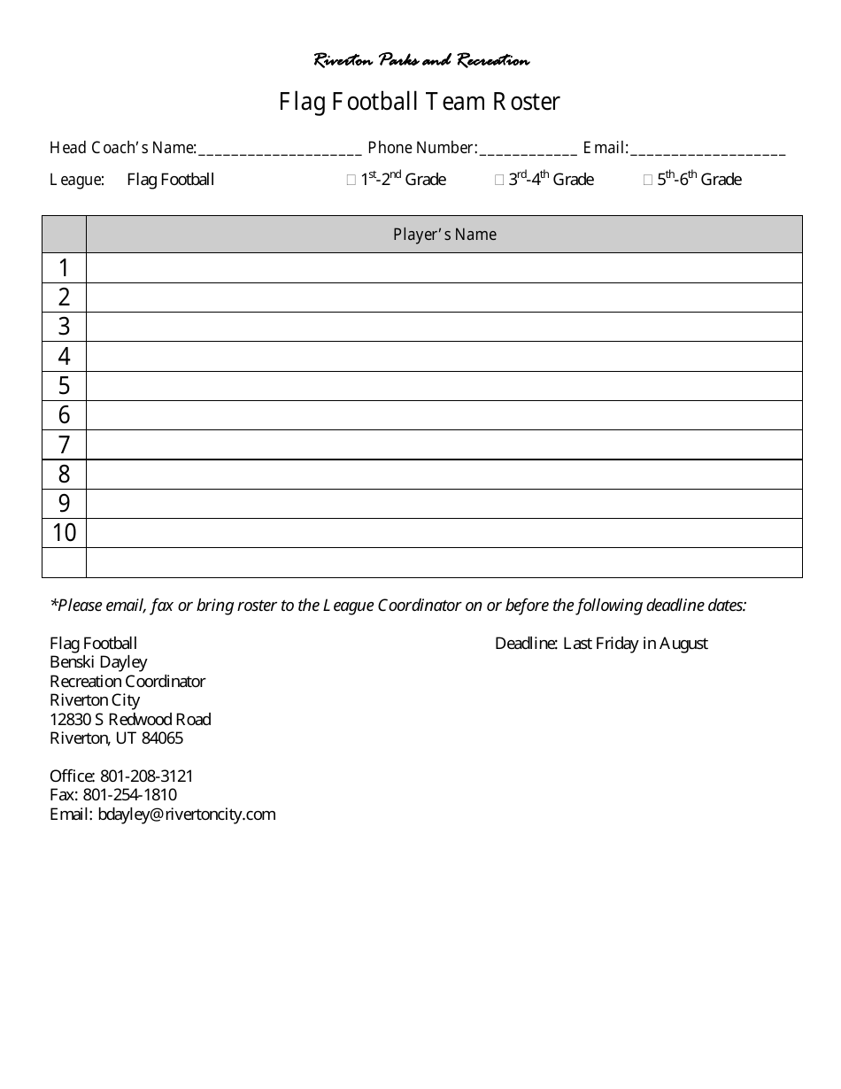 flag-football-team-roster-download-printable-pdf-templateroller