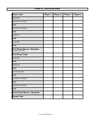 Document preview: Phase 10 Dice Score Sheet