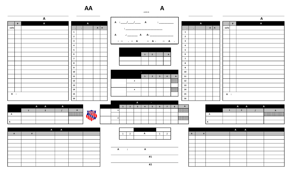 Aau Inline Hockey Official Score Sheet Download Printable PDF ...