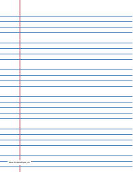 Document preview: Blank Lined Notebook Paper Template