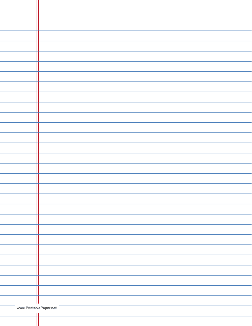 &quot;Blank Lined Notebook Paper Template&quot; Download Pdf