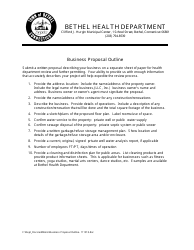 Document preview: Business Proposal Outline Template - Town of Bethel, Connecticut