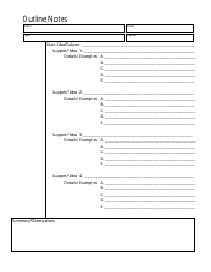 Document preview: Essay Outline Notes Template