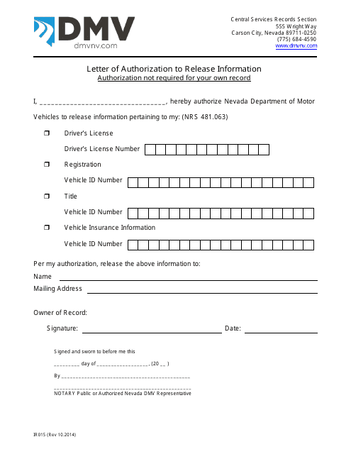 Form IR015  Printable Pdf